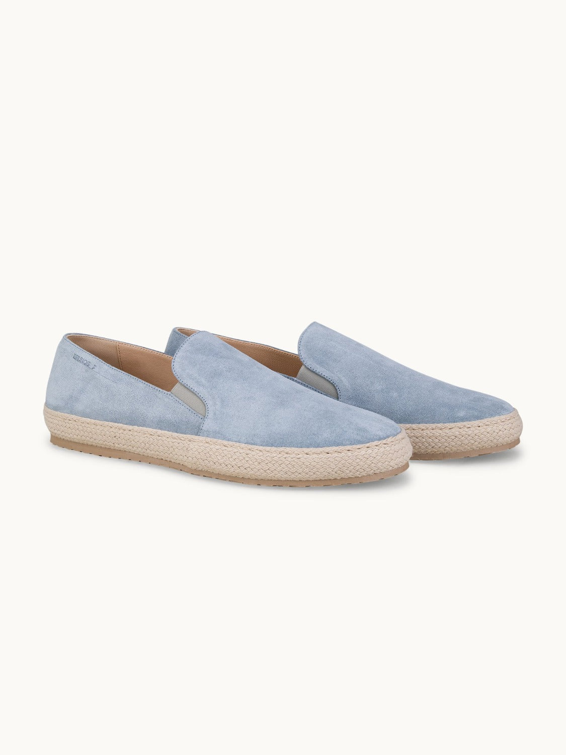 Leone Espadrilles Shoes - Premium Light Blue Suede Slip on Loafers for both casual and formal settings