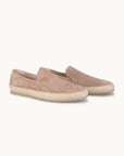 Leone Espadrilles Shoes - Premium Beige Suede Slip on Loafers for both casual and formal settings