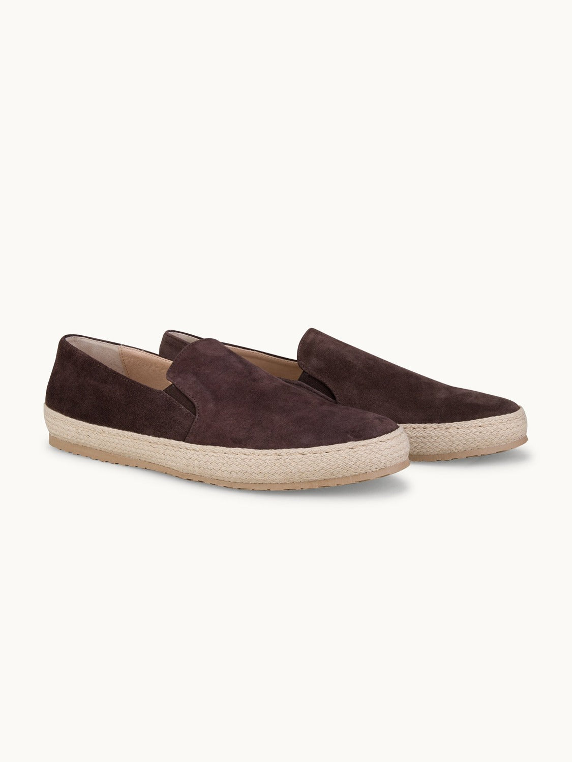 Leone Espadrilles Shoes - Premium Dark Brown Suede Slip on Loafers for both casual and formal settings