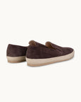 Leone Espadrilles Shoes - Premium Dark Brown Suede Slip on Loafers for both casual and formal settings