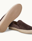 Leone Espadrilles Shoes - Premium Dark Brown Suede Slip on Loafers for both casual and formal settings