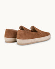 Leone Espadrilles Shoes - Premium Brown Suede Slip on Loafers for both casual and formal settings