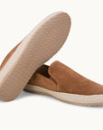 Leone Espadrilles Shoes - Premium Brown Suede Slip on Loafers for both casual and formal settings