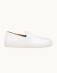 Leone Yacht Shoes - Premium White Leather Slip on Loafers for both casual and formal settings