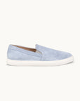 Leone Yacht Shoes - Premium Light Blue Suede Slip on Loafers for both casual and formal settings