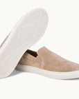 Leone Yacht Shoes - Premium Beige Suede Slip on Loafers for both casual and formal settings