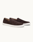 Leone Yacht Shoes - Premium Dark Brown Suede Slip on Loafers for both casual and formal settings