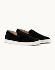 Leone Yacht Shoes - Premium Black Suede Slip on Loafers for both casual and formal settings