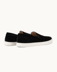 Leone Yacht Shoes - Premium Black Suede Slip on Loafers for both casual and formal settings