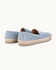 Lord Espadrilles Loafer - Premium Light Blue Suede Slip on Shoes for both casual and formal settings