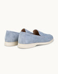 Lord Yacht Loafer - Premium Light Blue Suede Slip on Shoes for both casual and formal settings