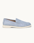 Lord Yacht Loafer - Premium Light Blue Suede Slip on Shoes for both casual and formal settings