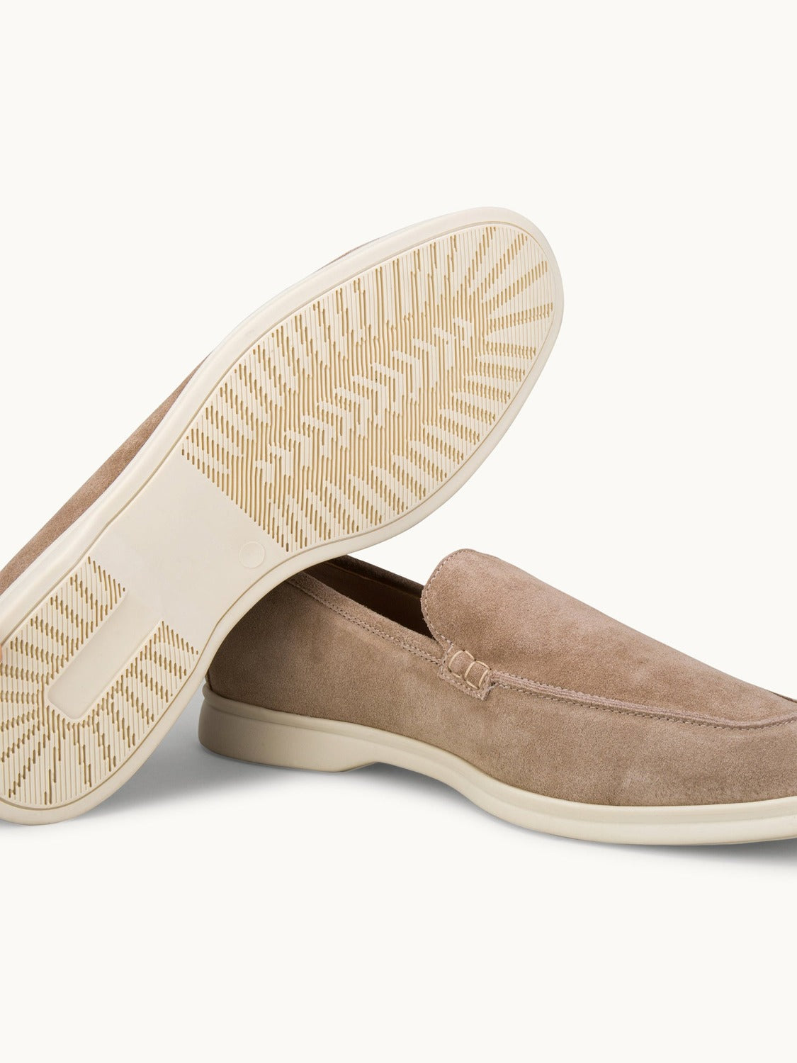 Lord Yacht Loafer - Premium Beige Suede Slip on Shoes for both casual and formal settings