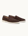 Lord Yacht Loafer - Premium Dark Brown Suede Slip on Shoes for both casual and formal settings