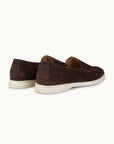 Lord Yacht Loafer - Premium Dark Brown Suede Slip on Shoes for both casual and formal settings