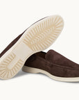 Lord Yacht Loafer - Premium Dark Brown Suede Slip on Shoes for both casual and formal settings