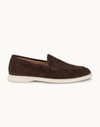 Lord Yacht Loafer - Premium Dark Brown Suede Slip on Shoes for both casual and formal settings