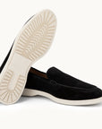 Lord Yacht Loafer - Premium Black Suede Slip on Shoes for both casual and formal settings