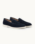 Lord Yacht Loafer - Premium Navy Suede Slip on Shoes for both casual and formal settings