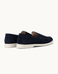 Lord Yacht Loafer - Premium Navy Suede Slip on Shoes for both casual and formal settings