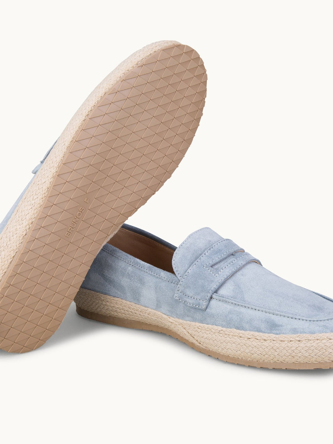 Penny Espadrilles Loafer - Premium Light Blue Suede Slip on Shoes for both casual and formal settings