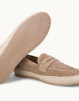 Penny Espadrilles Loafer - Premium Beige Suede Slip on Shoes for both casual and formal settings