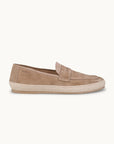 Penny Espadrilles Loafer - Premium Beige Suede Slip on Shoes for both casual and formal settings