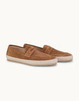 Penny Espadrilles Loafer - Premium Brown Suede Slip on Shoes for both casual and formal settings