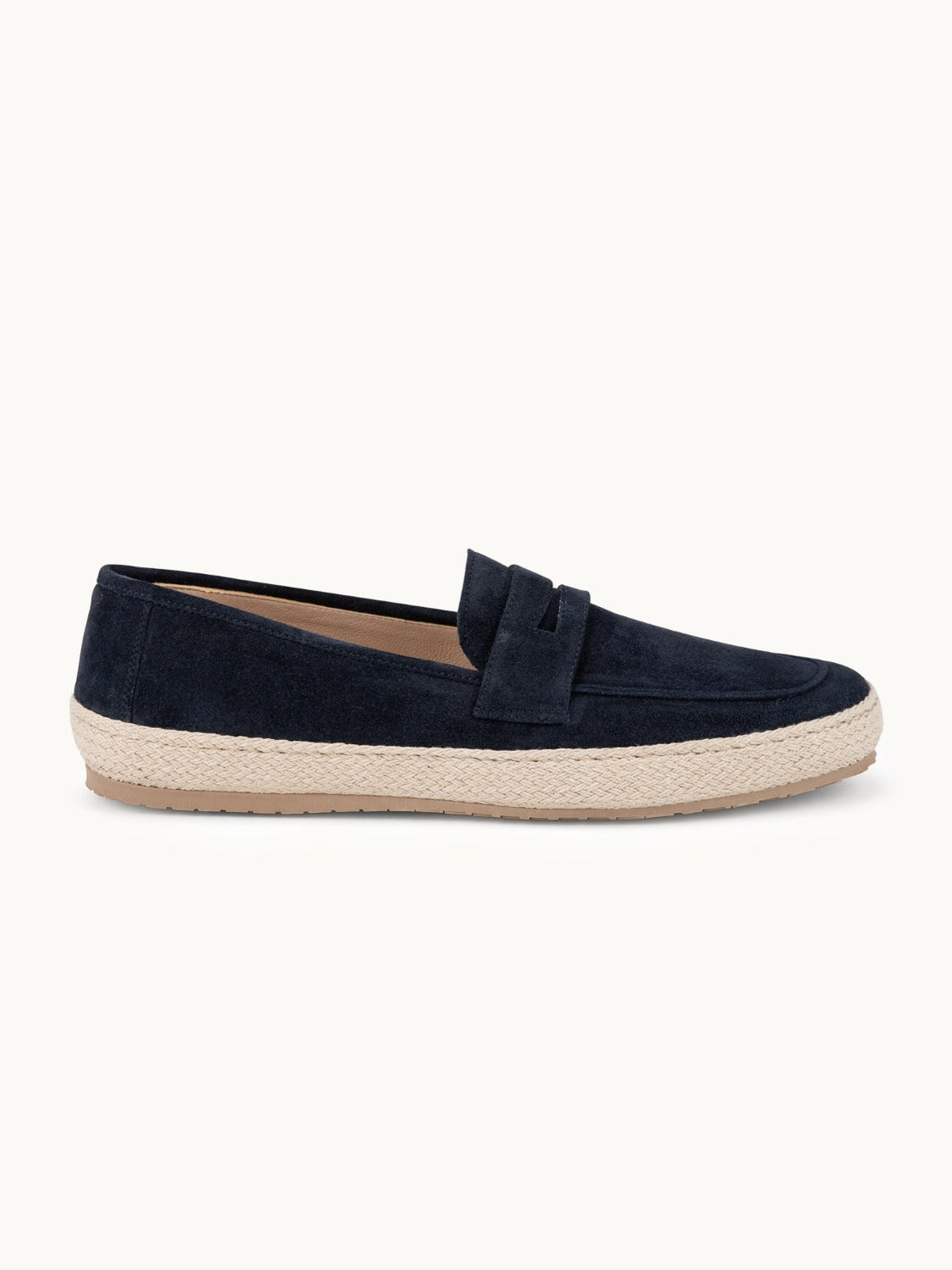 Penny Espadrilles Loafer - Premium Navy Suede Slip on Shoes for both casual and formal settings