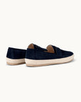 Penny Espadrilles Loafer - Premium Navy Suede Slip on Shoes for both casual and formal settings