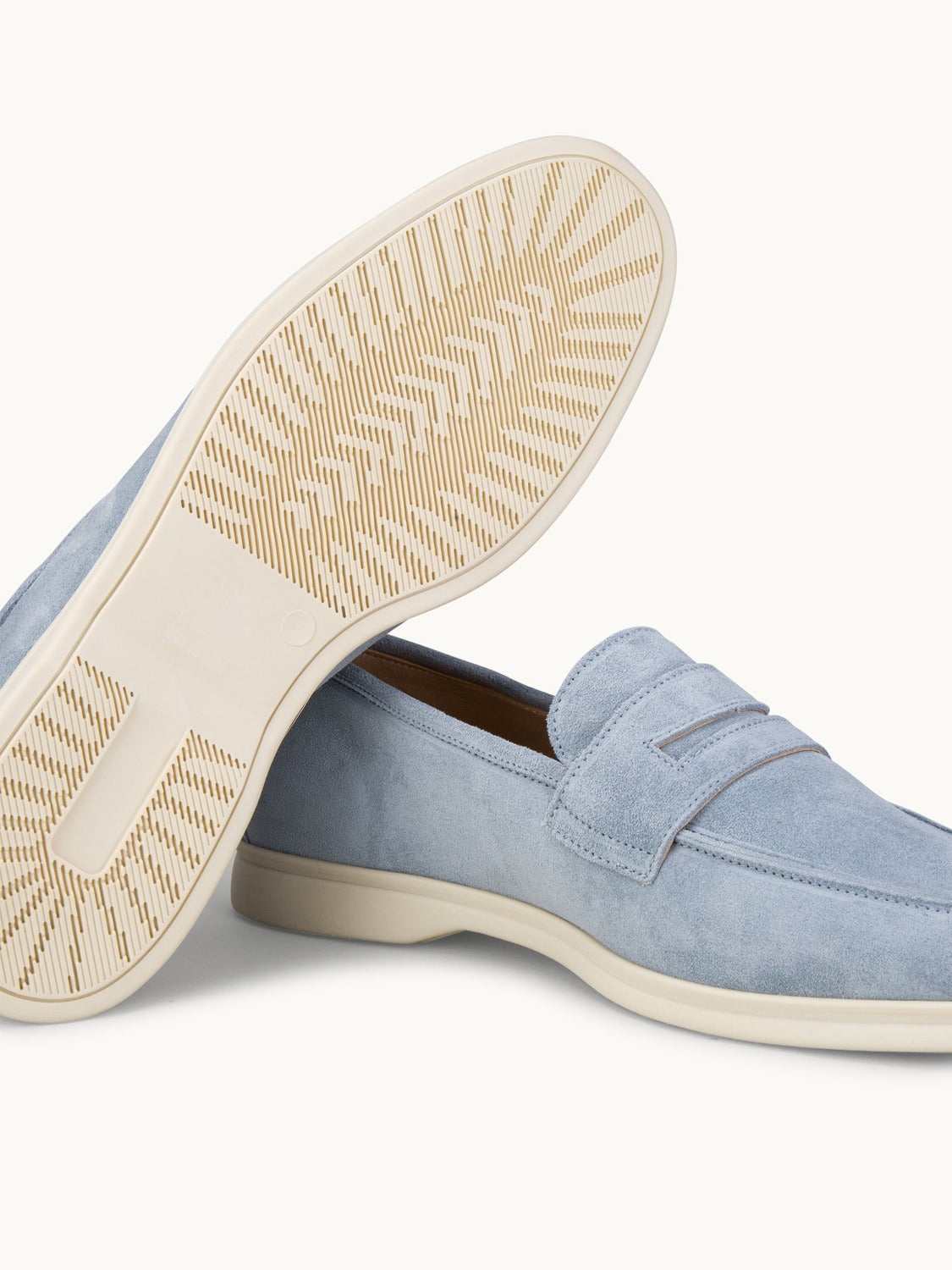 Penny Yacht Loafer - Premium Light Blue Suede Slip on Shoes for both casual and formal settings