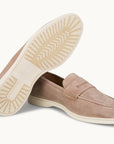 Penny Yacht Loafer - Premium Beige Suede Slip on Shoes for both casual and formal settings