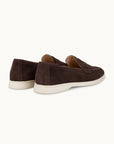 Penny Yacht Loafer - Premium Dark Brown Suede Slip on Shoes for both casual and formal settings