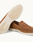 Penny Yacht Loafer - Premium Brown Suede Slip on Shoes for both casual and formal settings