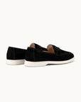 Penny Yacht Loafer - Premium Black Suede Slip on Shoes for both casual and formal settings