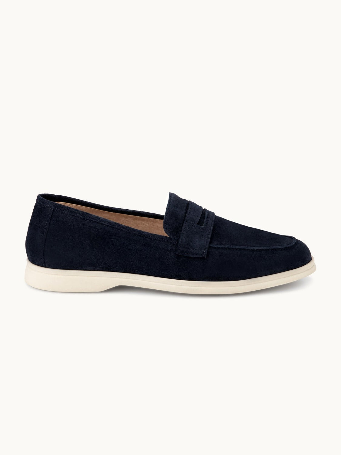 Penny Yacht Loafer - Premium Navy Suede Slip on Shoes for both casual and formal settings