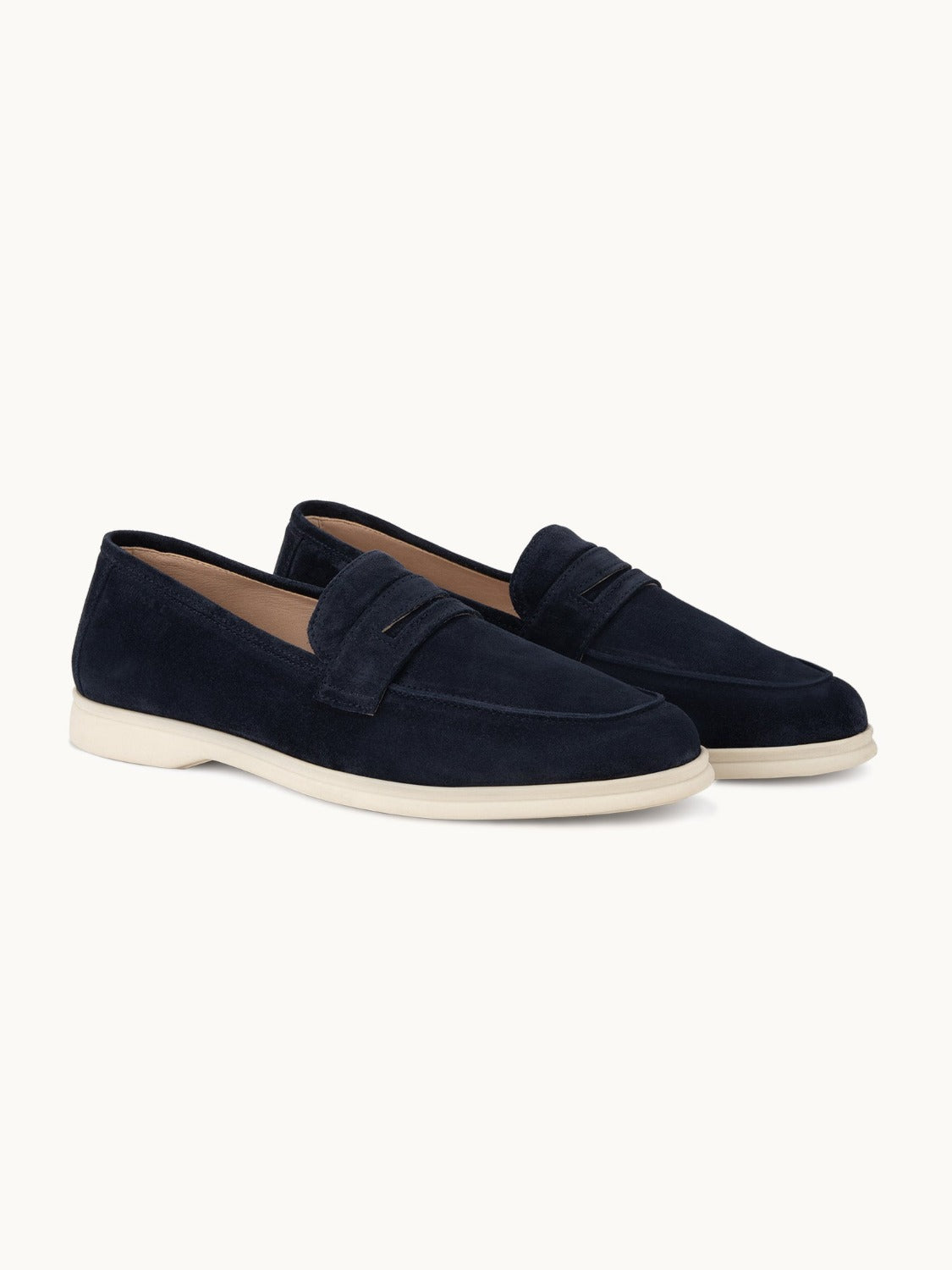 Penny Yacht Loafer - Premium Navy Suede Slip on Shoes for both casual and formal settings