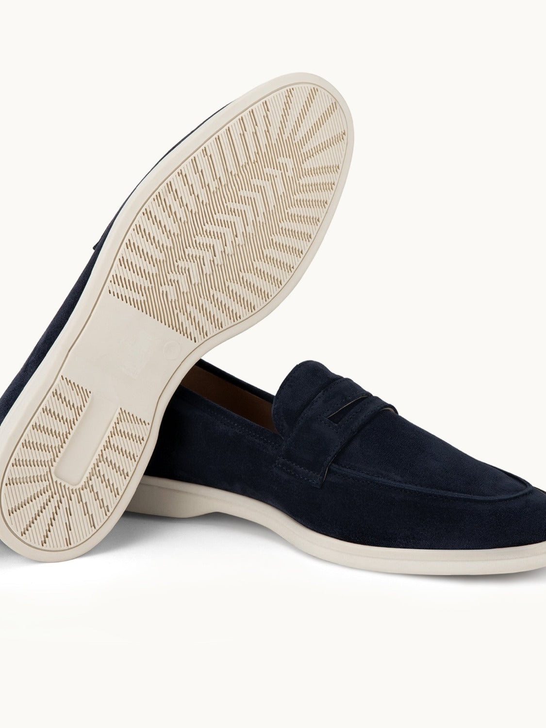 Penny Yacht Loafer - Premium Navy Suede Slip on Shoes for both casual and formal settings